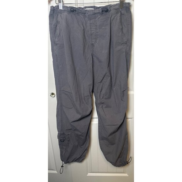 Garage Gray Parachute Cargo Pants Relaxed Fit, Size P/S - Picture 1 of 5